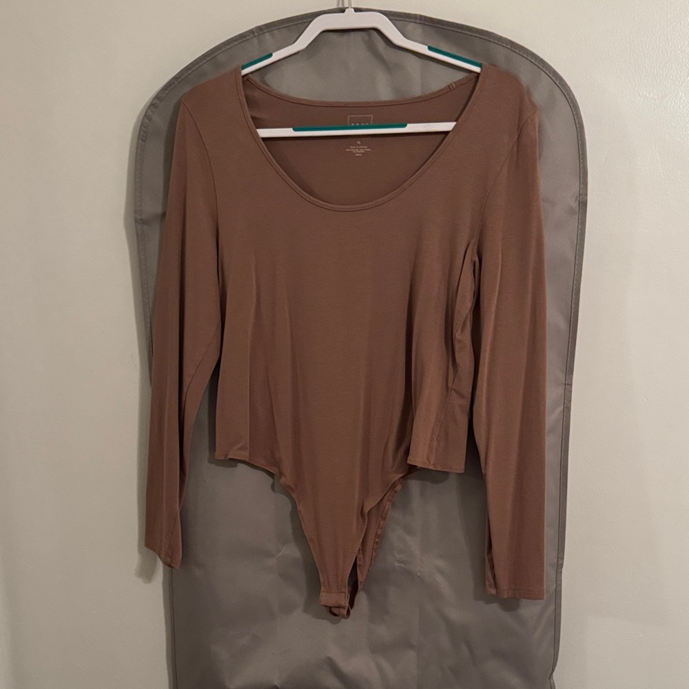 Banana Republic Tan Long Sleeve Bodysuit